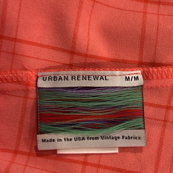 Urban renewal coral plaid tie back tank top size Medium - Picture 5 of 7